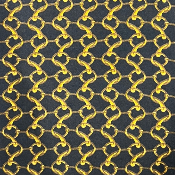 Michael Kors Espresso Chain Link Print Stretch Jersey Faux Wrap Dress - Picture 5 of 14